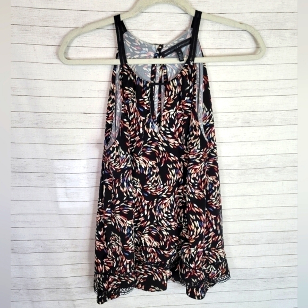 WHBM FLORAL HALTER TOP, SZ MEDIUM